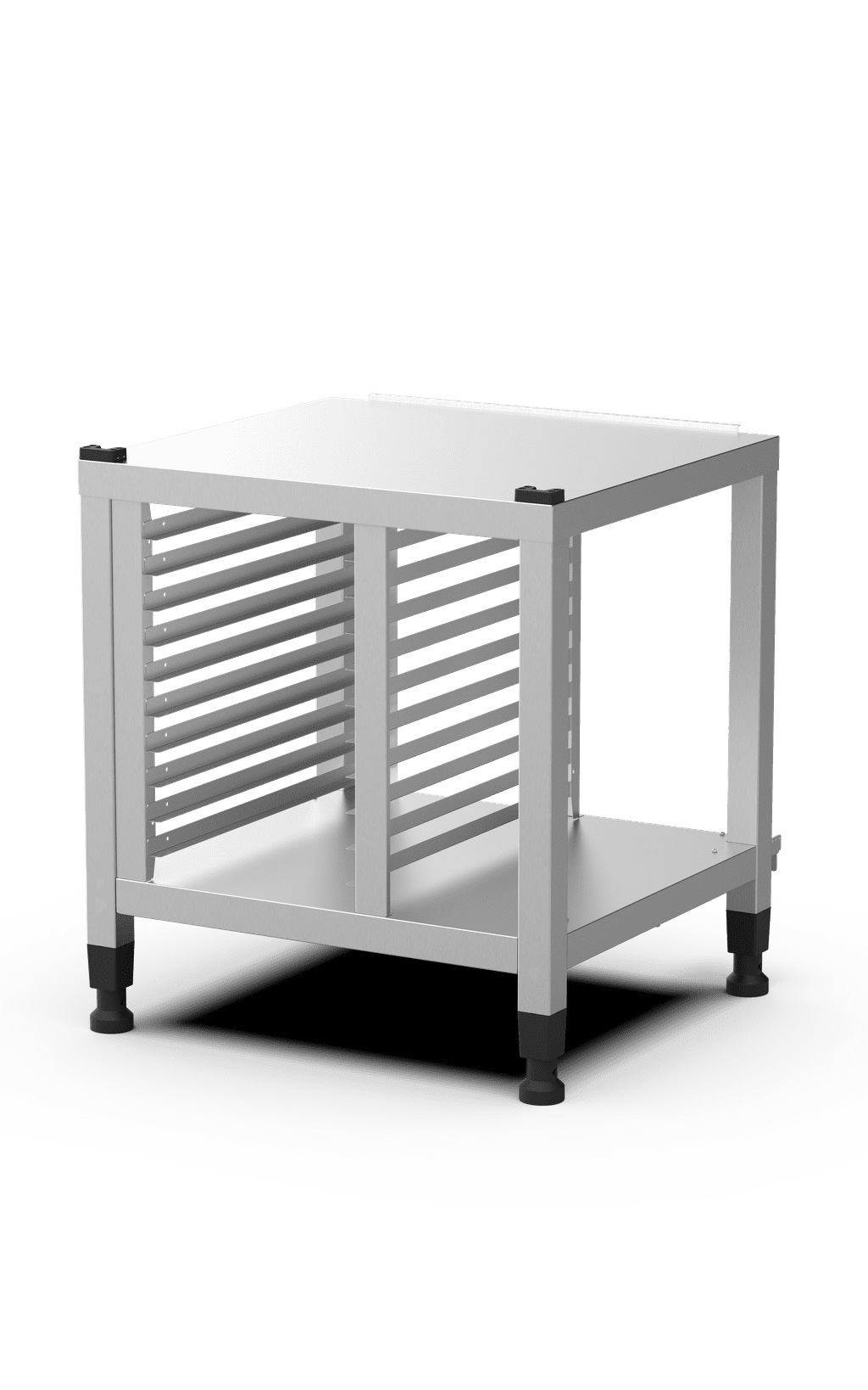 Unox Soporte multifuncional perfecto para almacenar con total seguridad las bandejas y colocar el horno a la altura perfecta para trabajar. XWDRA-1011-U.