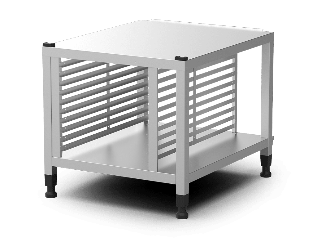 Unox Soporte multifuncional perfecto para almacenar con total seguridad las bandejas y colocar el horno a la altura perfecta para trabajar. XWDRA-1021-U.