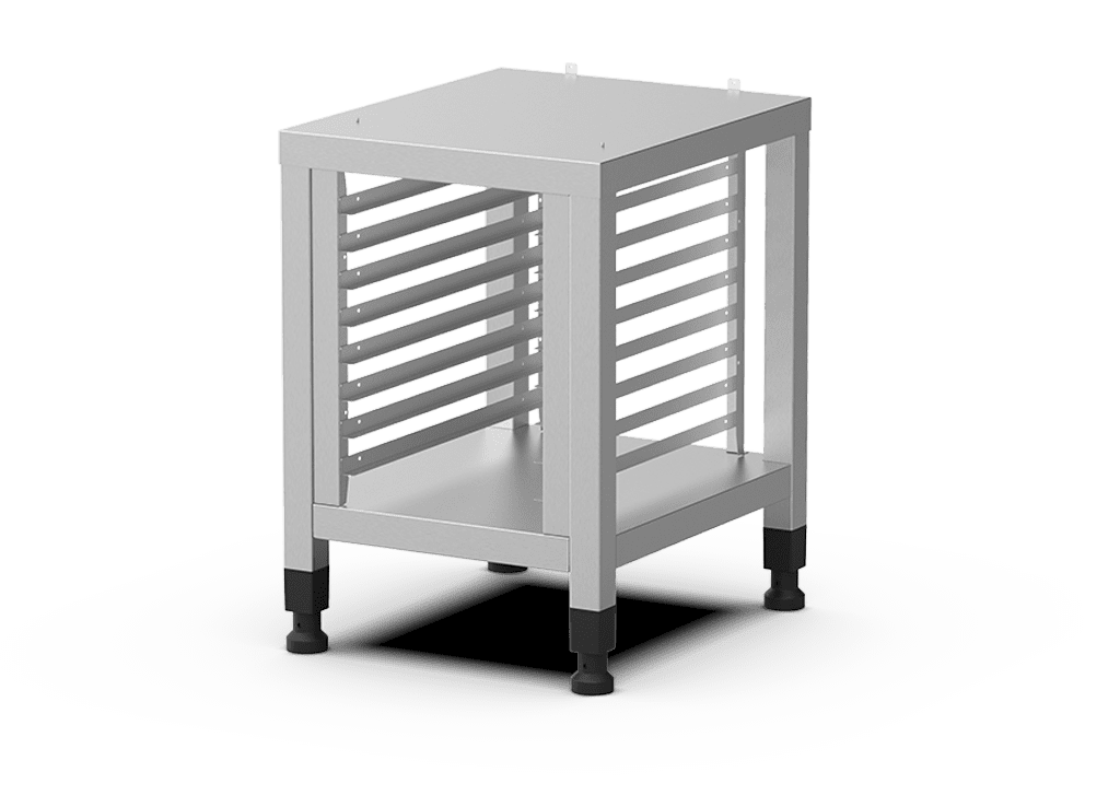 Unox Soporte multifuncional perfecto para almacenar con total seguridad las bandejas y colocar el horno a la altura perfecta para trabajar. XWPRA-0823-H.