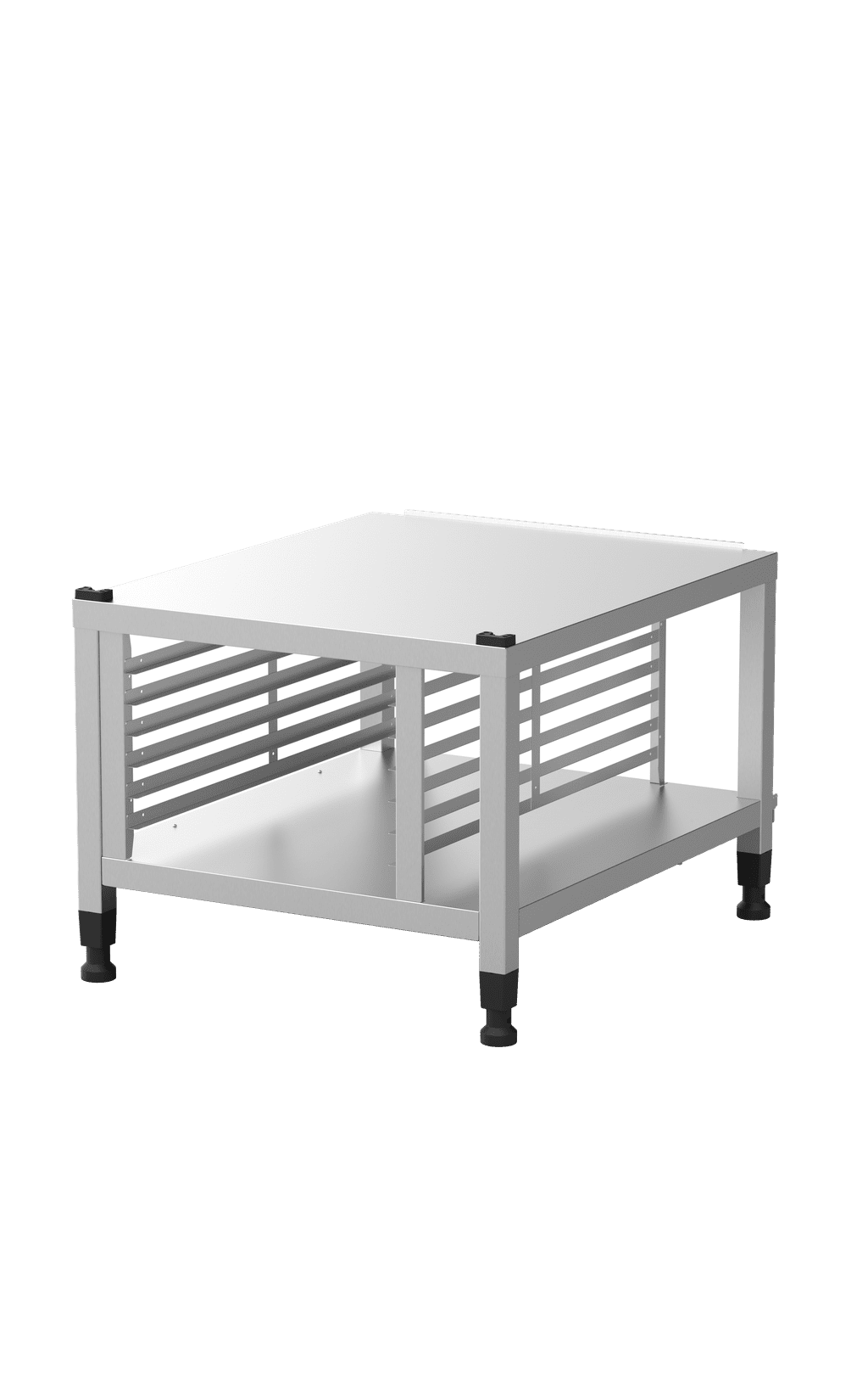 Unox Supporto multifunzionale per riporre in sicurezza le teglie e collocare il forno all’altezza perfetta per lavorare. XWDRA-0621-H.