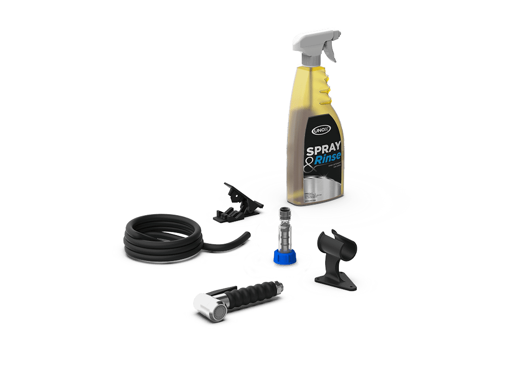 Unox Consente il lavaggio manuale del forno e il riempimento di contenitori. Contiene una bottiglia di SPRAY&Rinse. XC208-SR.