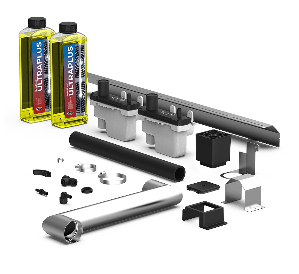Unox Contiene tutte le parti necessarie per la corretta installazione e sovrapposizione di due forni elettrici e due bottiglie di detergente DET&Rinse™ ULTRAPLUS (1 litro l'una) UN 1824, 8, II - ADR quantità limitata. XEAQC-00E2-E-DRU.