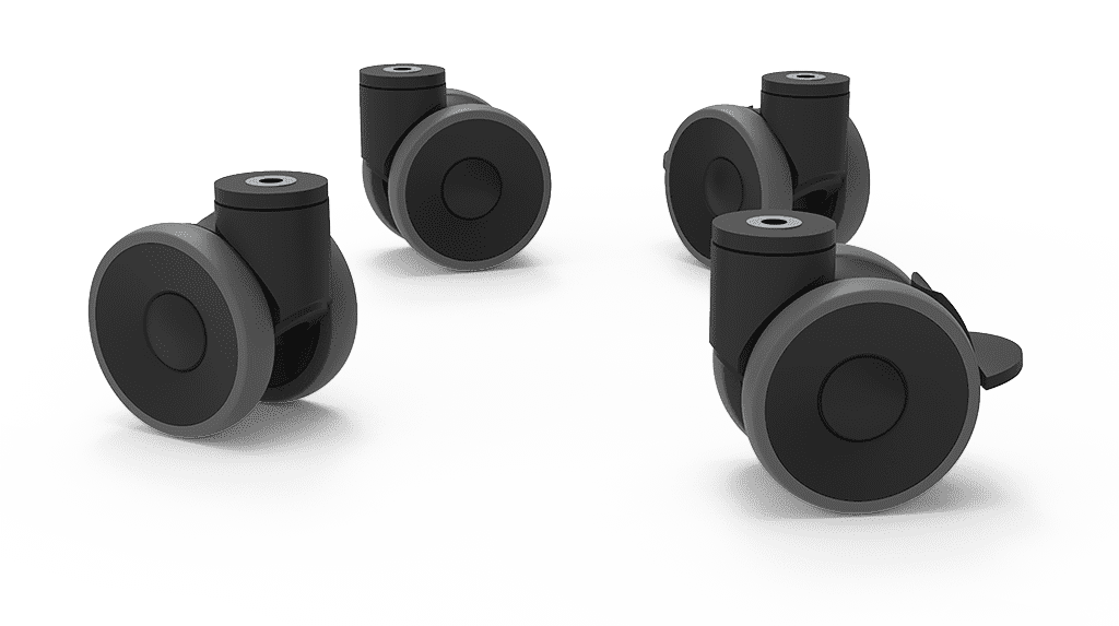 Unox Permettono di agevolare operazioni di pulizia. È costituito da 2 ruote con freno, 2 ruote senza freno e catene di fissaggio a muro. Le ruote devono essere installate su uno stand. XUC012.