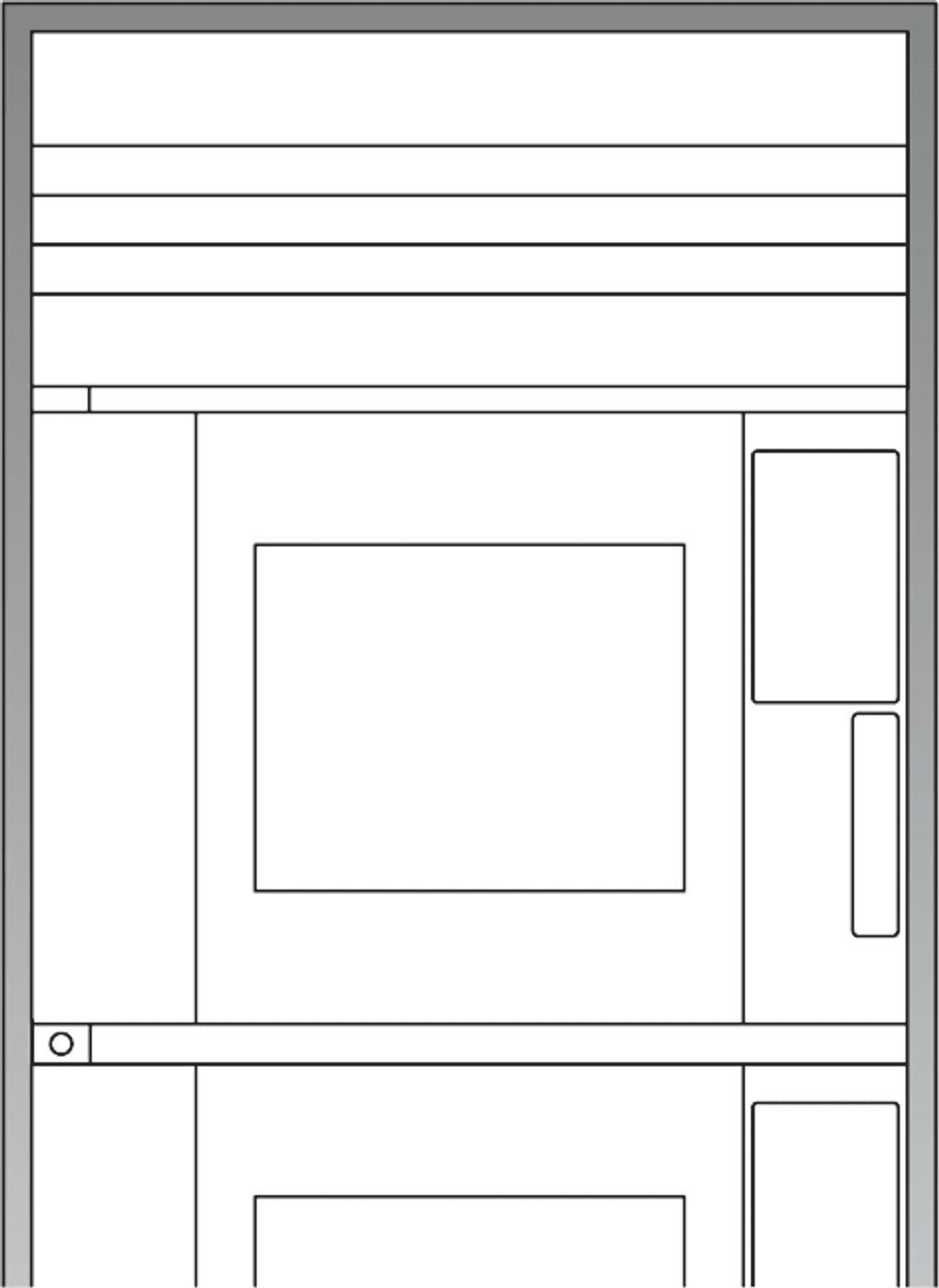 Unox Comprende tutte le parti necessarie per il corretto alloggiamento della colonna all’interno del mobile cucina. XUC501.