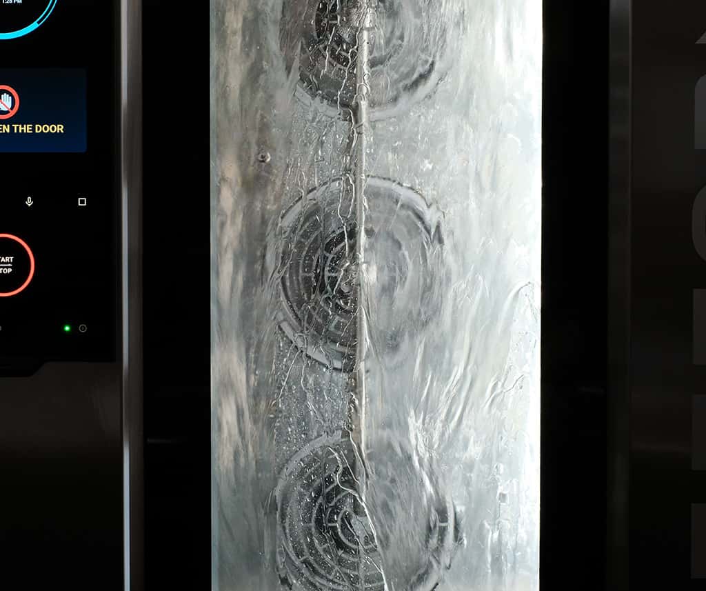 automatic washing cycle in progress inside a unox commercial combi oven