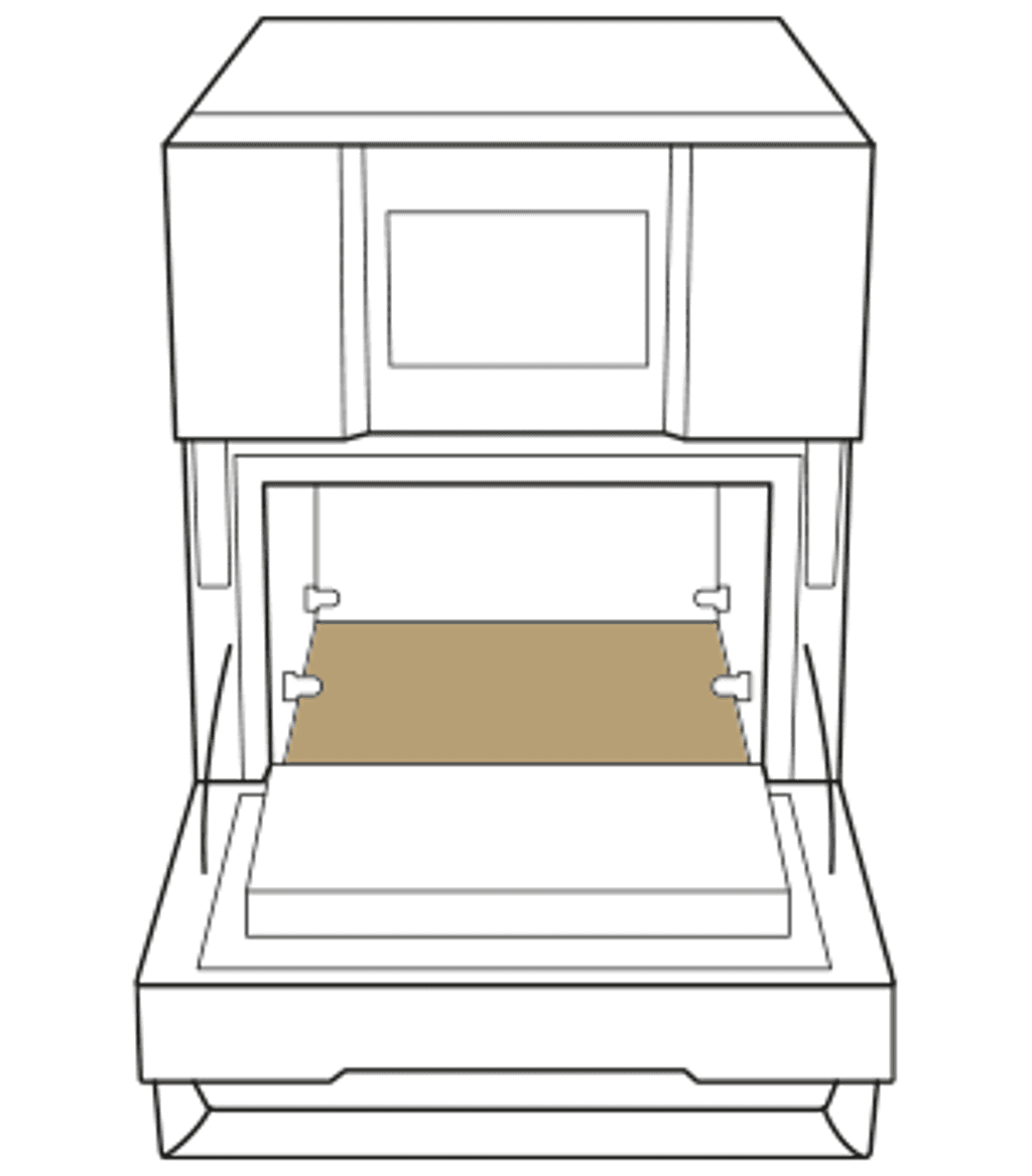 Hoja antiadherente para la cámara de cocción bandeja profesional Unox para horno de velocidad tray 300x300 TG133.