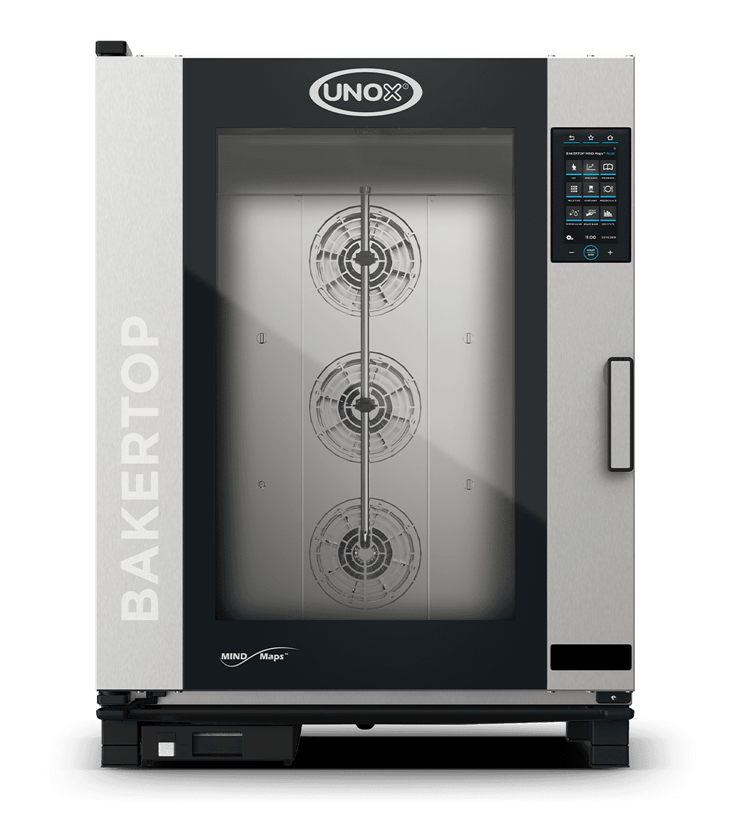 10 trays 600x400 Render of UNOX BAKERTOP MIND.Maps™ PLUS commercial combi oven XJBC-10EU-GPRM.