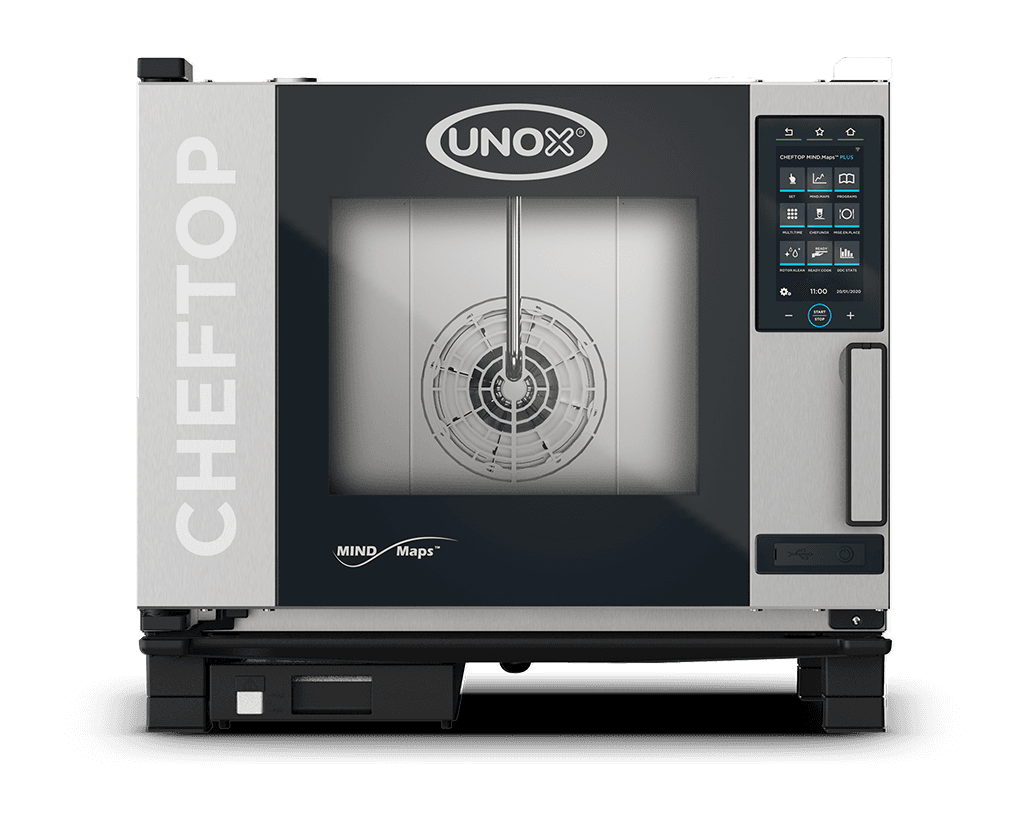 5 trays GN 1/1 Render of UNOX CHEFTOP MIND.Maps™ PLUS commercial combi oven XJVC-0511-EPRM.
