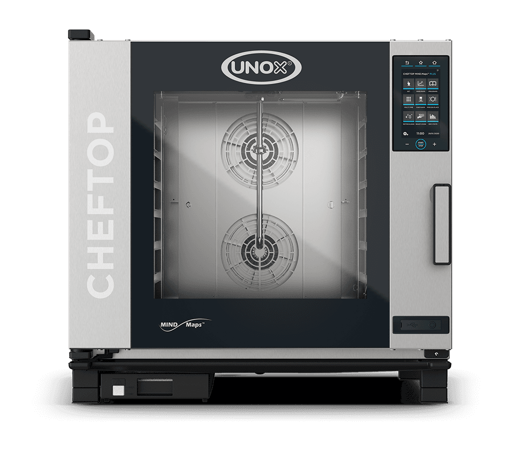 6 trays GN 2/1 Render of UNOX CHEFTOP MIND.Maps™ PLUS commercial combi oven XJVC-0621-EPRM.
