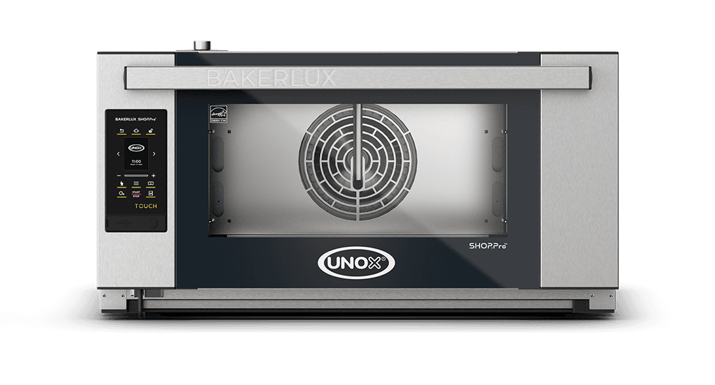 3 trays 600x400 Render of UNOX BAKERLUX SHOP.Pro™ TOUCH commercial convection with humidity oven XEFR-03EU-ETDP.