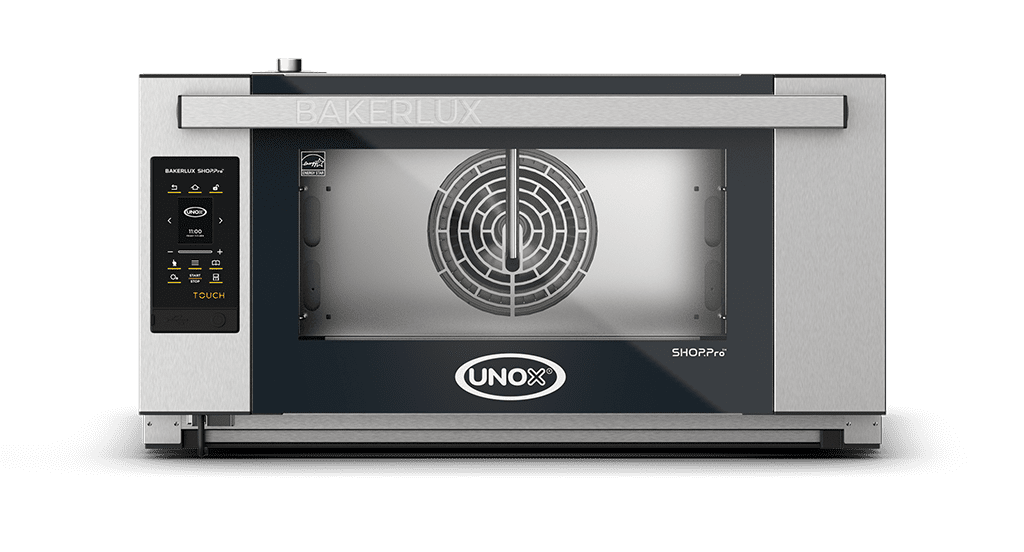 3 trays 600x400 Render of UNOX BAKERLUX SHOP.Pro™ TOUCH commercial convection with humidity oven XEFR-03EU-ETDV-GB.