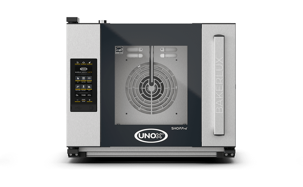 4 trays 460x330 Render of UNOX BAKERLUX SHOP.Pro™ MASTER commercial convection with humidity oven XEFR-04HS-EMRV-GB.