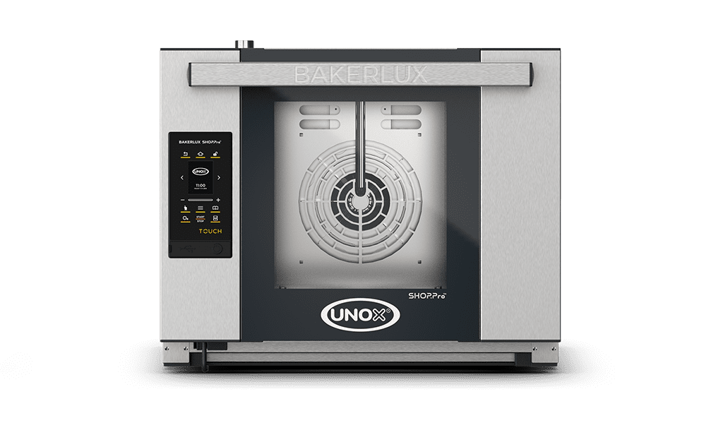 4 trays 460x330 Render of UNOX BAKERLUX SHOP.Pro™ TOUCH commercial convection with humidity oven XEFR-04HS-ETDV-GB.