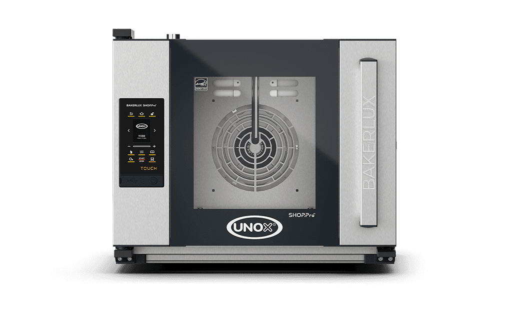 4 trays 460x330 Render of UNOX BAKERLUX SHOP.Pro™ TOUCH commercial convection with humidity oven XEFR-04HS-ETRV-GB.