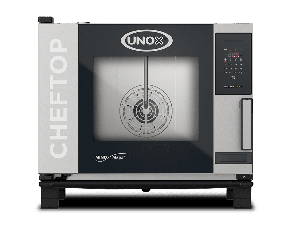 5 trays GN 1/1 Render of UNOX CHEFTOP MIND.Maps™ ZERO commercial convection with humidity oven XEVC-0511-EZRM-LP.