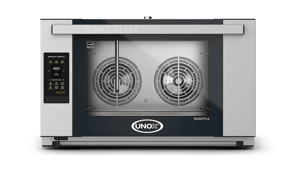 4 trays 600x400 Render of UNOX BAKERLUX SHOP.Pro™ TOUCH commercial convection with humidity oven XJFR-04EU-ETDV.