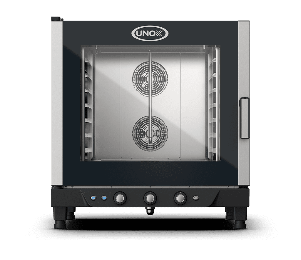 7 trays GN 1/1 Render of UNOX CHEFLUX™ commercial convection with humidity oven XV593.