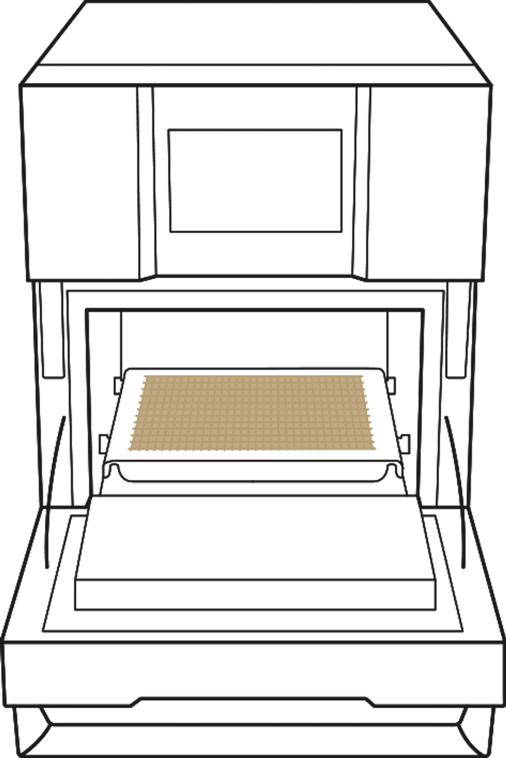 Non-stick fiberglass mesh unox commercial tray for speed oven tray 300x300 XUC295.