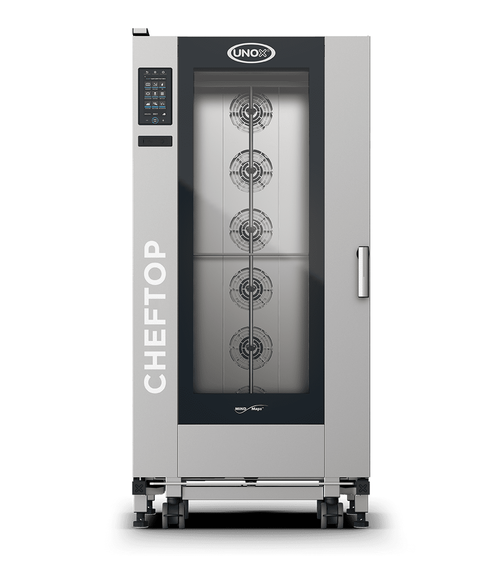 20 trays GN 1/1 Render of UNOX CHEFTOP MIND.Maps™ BIG PLUS commercial trolley combi oven XEVL-2011-GPRS.