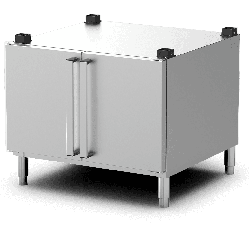 Unox Equipped with a tray-holding compartment and free space for the storage of material. XAVECN-08FS-H.