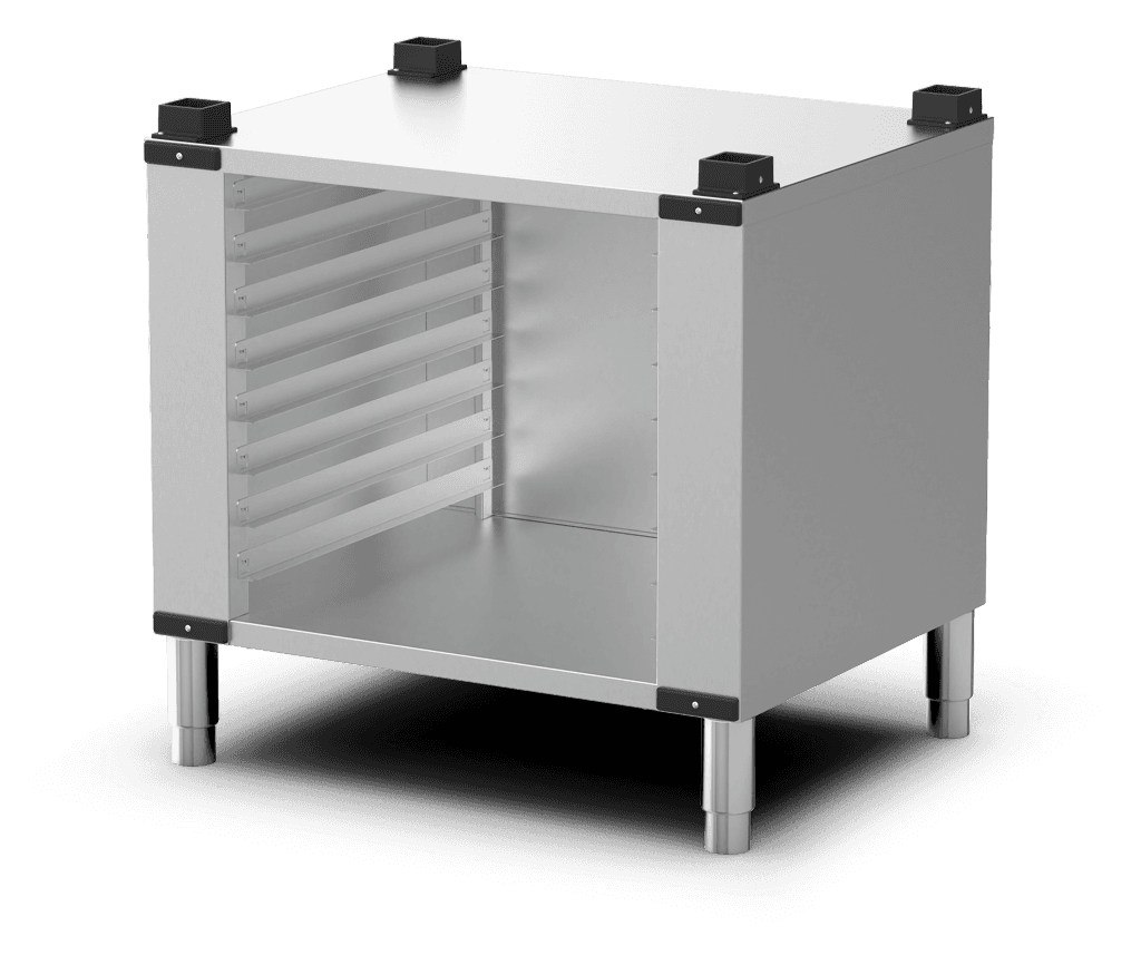 Unox The multifunctional support ideal for storing trays safely and place your oven at the perfect height to work. XAVRCN-0811-H.