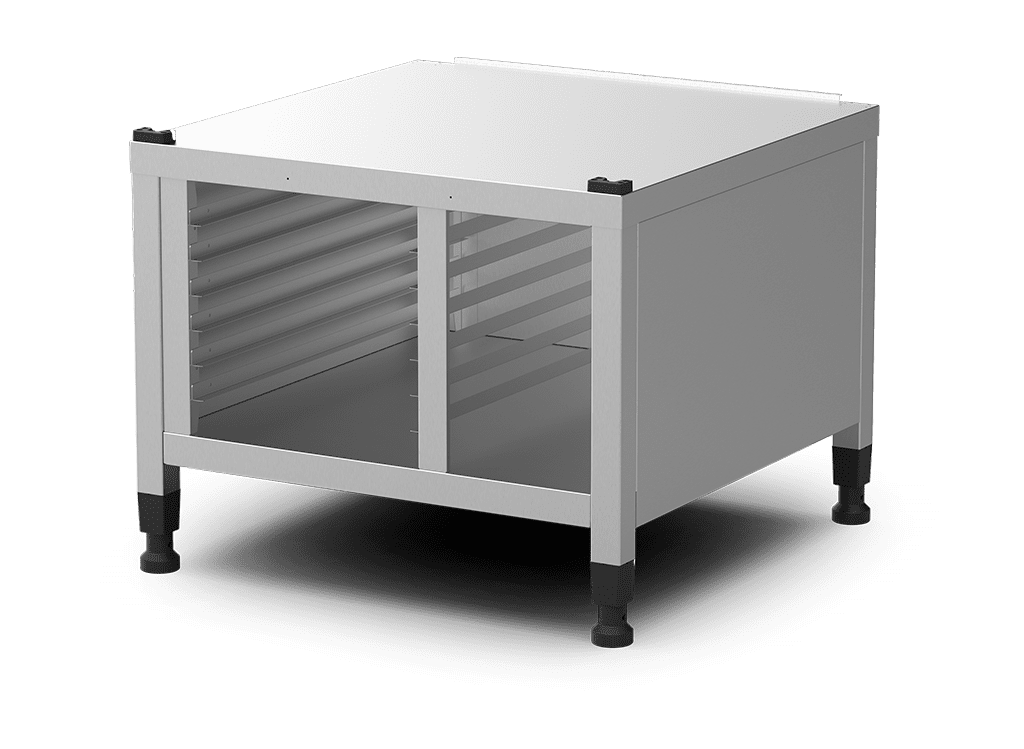 Unox The multifunctional support ideal for storing trays safely and place your oven at the perfect height to work. Equipped with side covers. XWLMA-06EF-H.