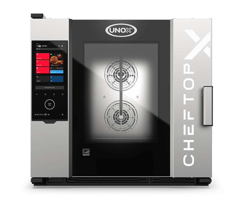 6 teglie GN 2/1 Render forno professionale combinato UNOX CHEFTOP-X™ XEDA-0621-EXRS-PO.