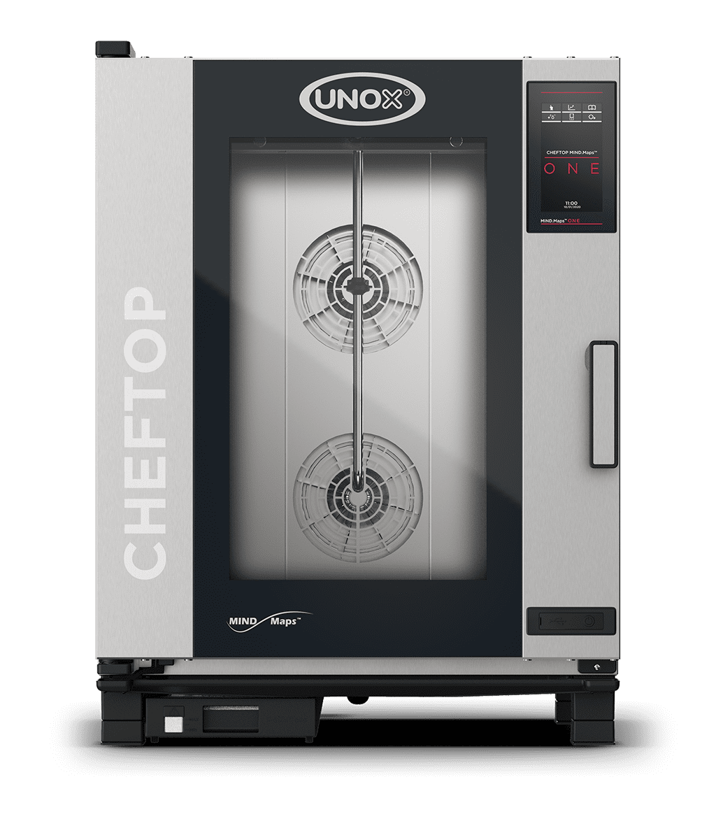 10 teglie GN 1/1 Render forno professionale combinato UNOX CHEFTOP MIND.Maps™ ONE XEVC-1011-E1RM.