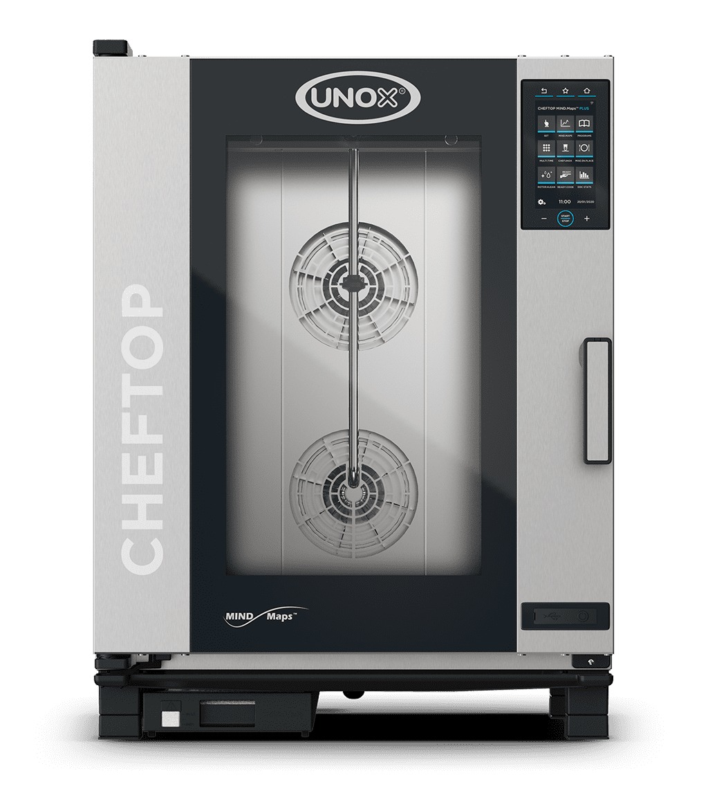 10 teglie GN 1/1 Render forno professionale combinato UNOX CHEFTOP MIND.Maps™ PLUS XEVC-1011-EPRM.