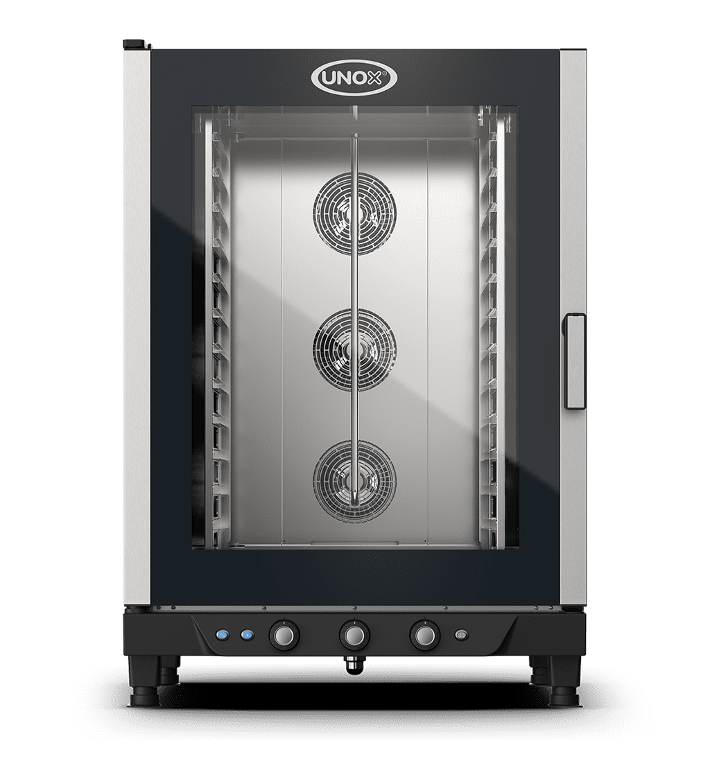 12 bandejas GN 1/1 Render horno de convección con humedad profesional UNOX CHEFLUX™ XV893.