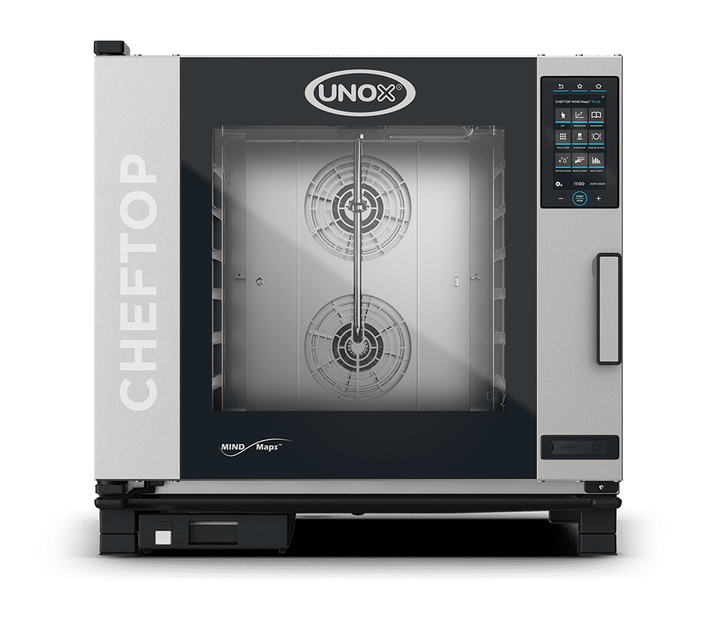 6 bandejas GN 2/1 Render horno mixto profesional UNOX CHEFTOP MIND.Maps™ PLUS XEVC-0621-GPRM.