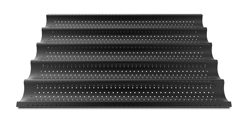 FORO.BAGUETTE.BLACK teglia professionale Unox per panificazione e pasticceria 600x400 TG435.