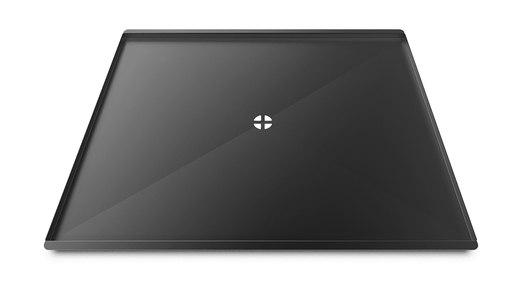 Teglia professionale antiaderente con foro centrale per convogliare liquidi e grassi verso lo scarico del forno XUC048.