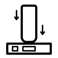 bottle into the dedicated slot icon