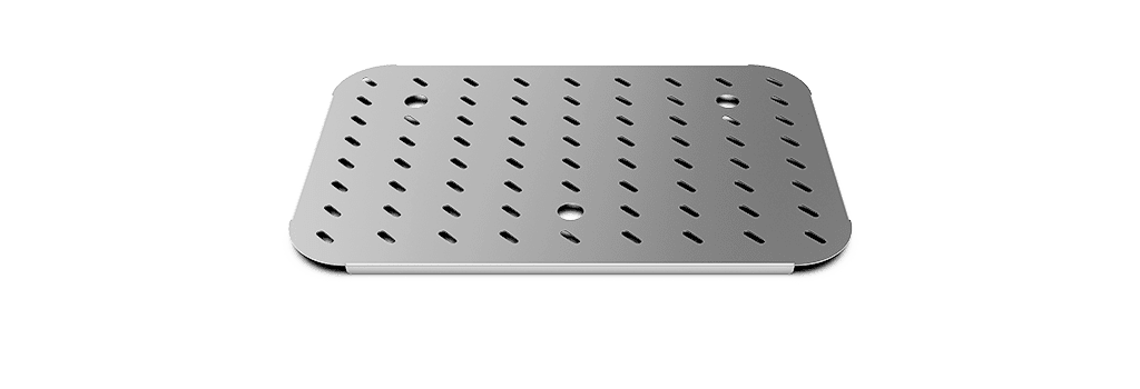 Unox Perforated steel shelf for storing foods that need to remain separate from their liquids. TG113.