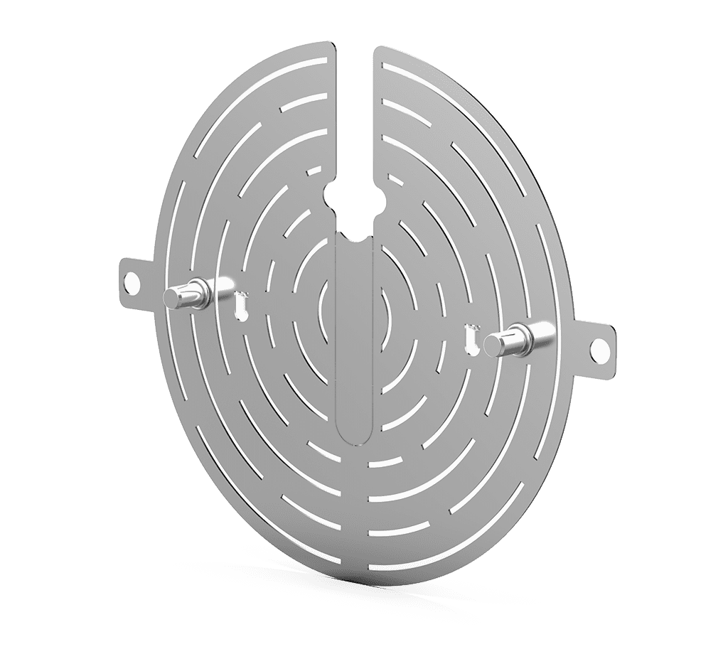 Unox Airflow baffle plate to be applied to the suction fan. It allows you to bake even the most delicate pastry products. Use 1 baffle plate for each fan. XUC156.