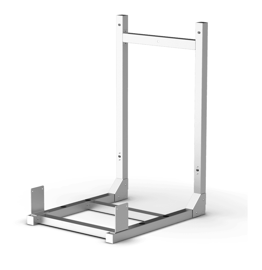 Unox Wall-mounting oven bracket. Before mounting, check the structural characteristics of the wall with a qualified professional (architect/civil engineer) to ensure it is compatible with the moment and force generated by the installed unit. XUC313.