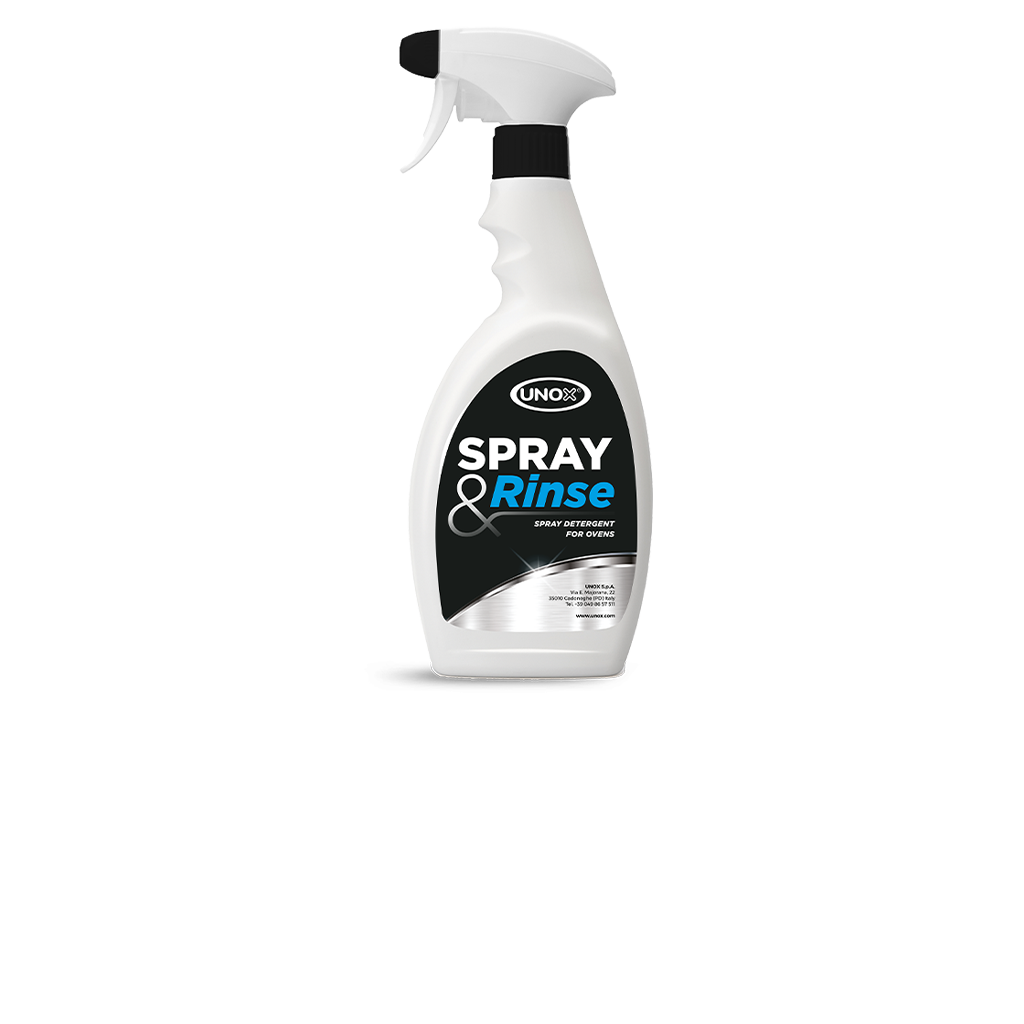 Image of a spray bottle of Unox spray and rinse detergent.